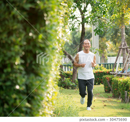 Blurry Picture of Adult Man Running in the Park Blurry Picture of Adult Man Running in the Park 30475690