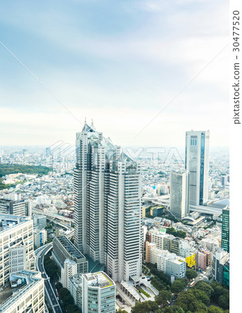 Modern City Skyline View In Tokyo Japan Stock Photo