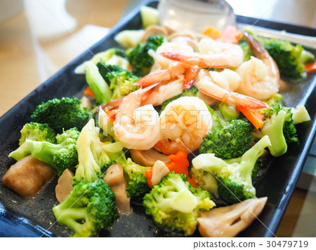 Vegetable fried shrimp Vegetable fried shrimp 30479719