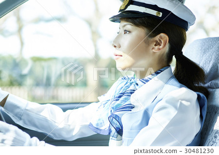 Taxi female driver smile portrait Taxi female driver smile portrait 30481230