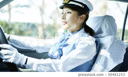 出租車女司機微笑肖像 出租車女司機微笑肖像 30481253