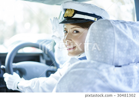 Taxi female driver smile portrait Taxi female driver smile portrait 30481302