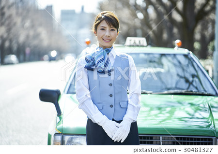 Taxi female driver service hospitality