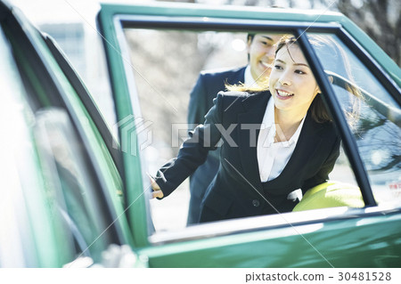Taxi business woman ride Taxi business woman ride 30481528