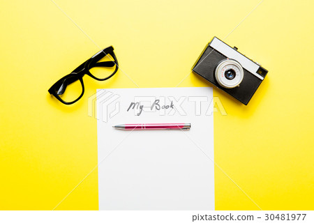 paper My Book, glasses, pen and camera 30481977