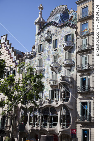 高迪,巴特,巴塞羅那,加泰羅尼亞,西班牙 高迪,巴特,巴塞羅那,加泰羅尼亞,西班牙 30484374