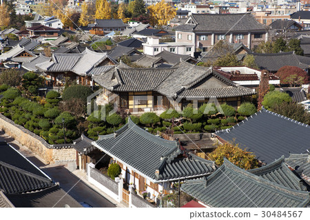 全北省全州市全州韓屋村 全北省全州市全州韓屋村 30484567