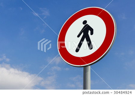 No pedestrian crossing sign No pedestrian crossing sign 30484924