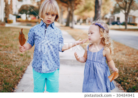 young family on the street 30484941