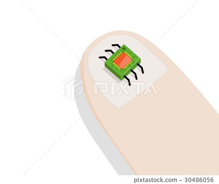 Minirobot on Human Finger. 30486056