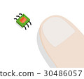 Minirobot Near Human Finger. 30486057