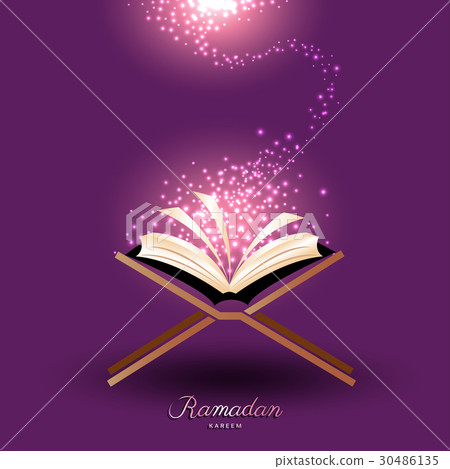 Muslim Quran with magic light for ramadan of Islam Muslim Quran with magic light for ramadan of Islam 30486135