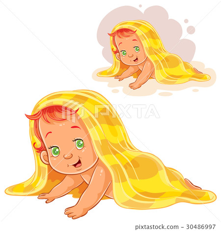Vector illustration of small child after bath 30486997