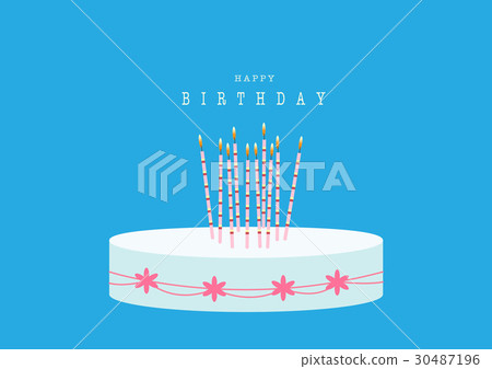 Design of happy birthday card with Birthday cake Design of happy birthday card with Birthday cake 30487196
