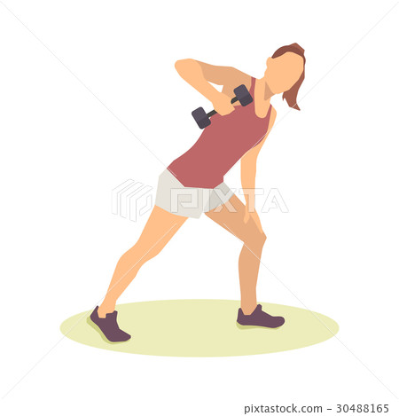 Group of fit people at the gym exercising 30488165