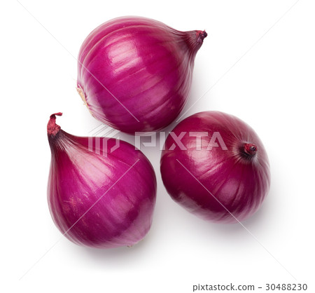 Red Onions Isolated on White Background 30488230
