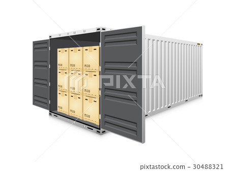 Cargo container vector Cargo container vector 30488321