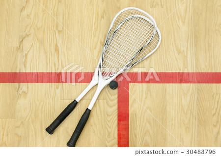 squash rackets and ball top view squash rackets and ball top view 30488796