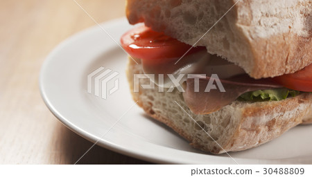 Fly out reveal ciabatta sandwich with speck 30488809