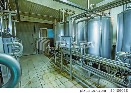 Equipment at dairy plant Equipment at dairy plant 30489018