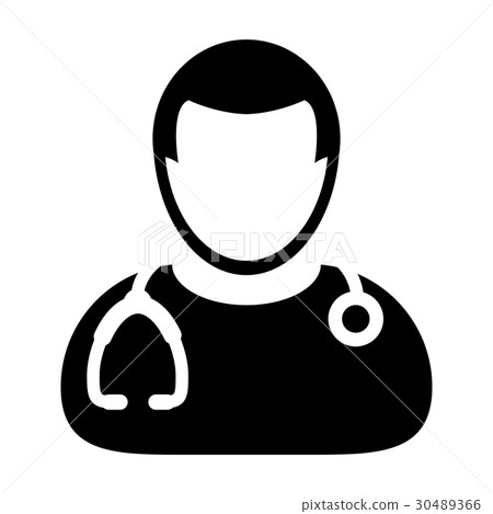 Doctor Icon Vector Physician With Stethoscope Doctor Icon Vector Physician With Stethoscope 30489366