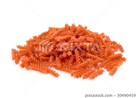 uncooked red lentil fusilli uncooked red lentil fusilli 30490459