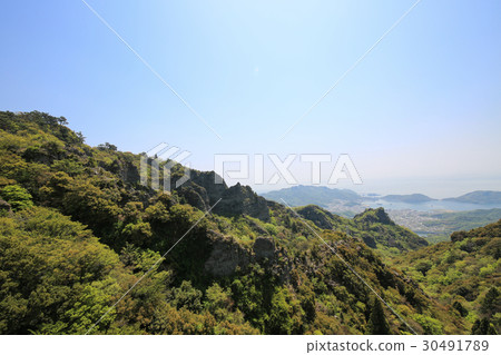 香川縣小豆島町Kanjazi河從山頂的風景(表12,第12次風景) 香川縣小豆島町Kanjazi河從山頂的風景(表12,第12次風景) 30491789