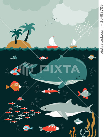 Sea life. Underwater world Sea life. Underwater world 30492709