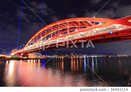 Night view of Kobe Bridge 30493214