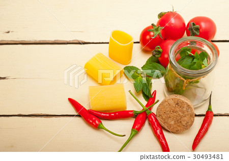 Italian pasta paccheri with tomato  30493481