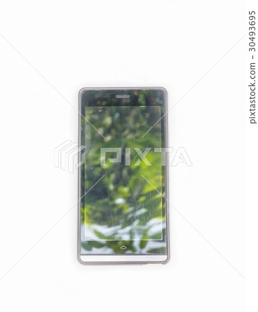 Smart phone, mobile phone on white background Smart phone, mobile phone on white background 30493695