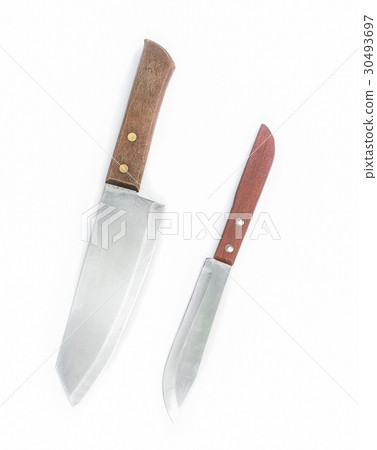 Two Kitchen Knife with wooden handle Two Kitchen Knife with wooden handle 30493697