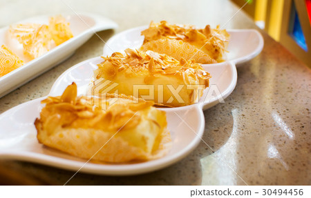 Chinese dessert made of fried fresh milk 30494456