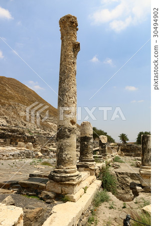 The ancient city of Beit She'an is located in the  30494902