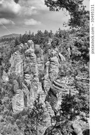 sandstone rocks in czech republic 30495131