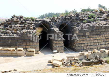 The ancient city of Beit She'an is located in the  30495275