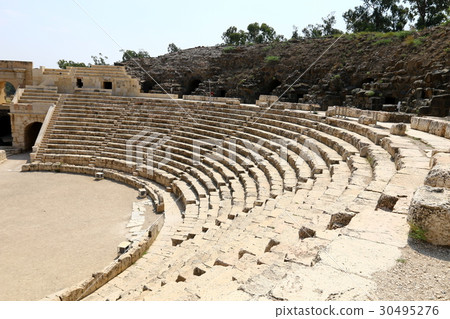 The ancient city of Beit She'an is located in the  30495276