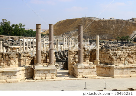 The ancient city of Beit She'an is located in the  30495281
