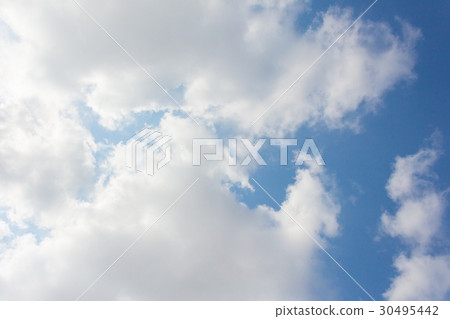 sky is covered by white clouds sky is covered by white clouds 30495442