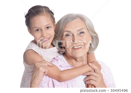Grandmother and little granddaughter Grandmother and little granddaughter 30495496