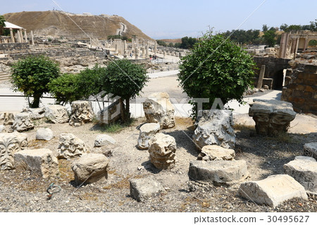 The ancient city of Beit She'an is located in the  30495627