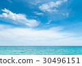 Scenic landscape of turquoise sea blue sky 30496151