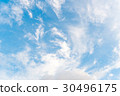 abstract white wispy clouds and blue sky  30496175