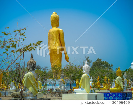several statues of Buddha posture 30496409