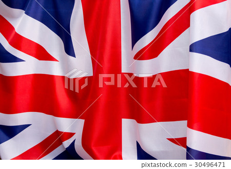 UK Flag flutters in the wind. 30496471