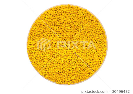 The plastic granules  isolated on white background 30496482