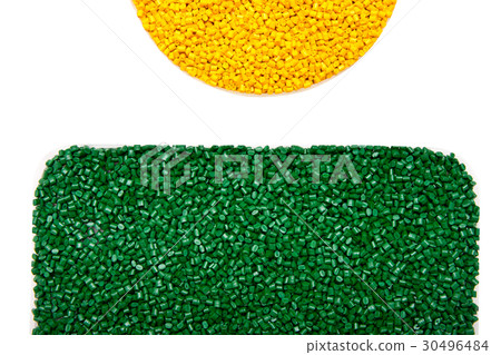 The plastic granules. Polymeric dye  30496484
