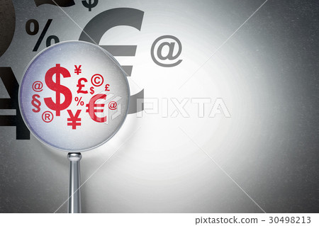 Finance concept:  Finance Symbol with optical glas 30498213