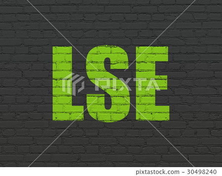 Stock market indexes concept: LSE on wall Stock market indexes concept: LSE on wall 30498240