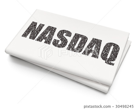 Stock market indexes concept: NASDAQ on Blank 30498245